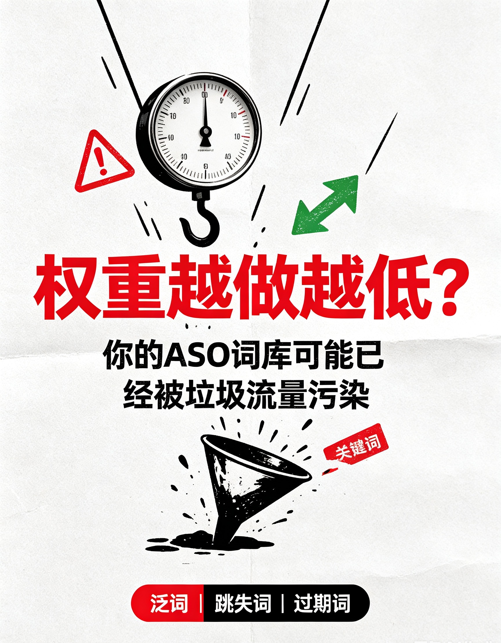 权重稀释真相：ASO只扩流量不洗量，永远做不出长效排名