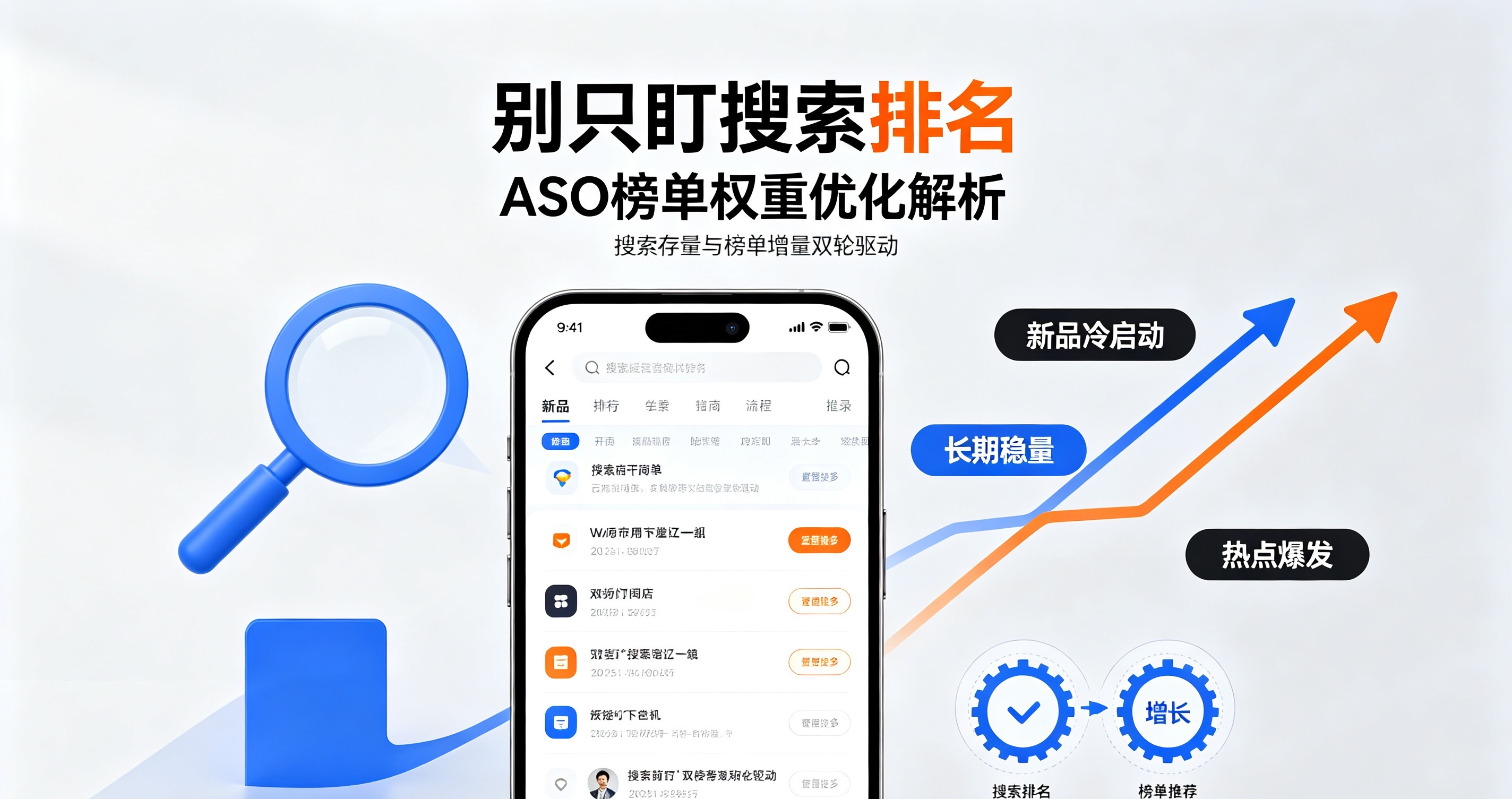 跳出关键词局限!ASO榜单权重底层逻辑与全周期冲榜策略