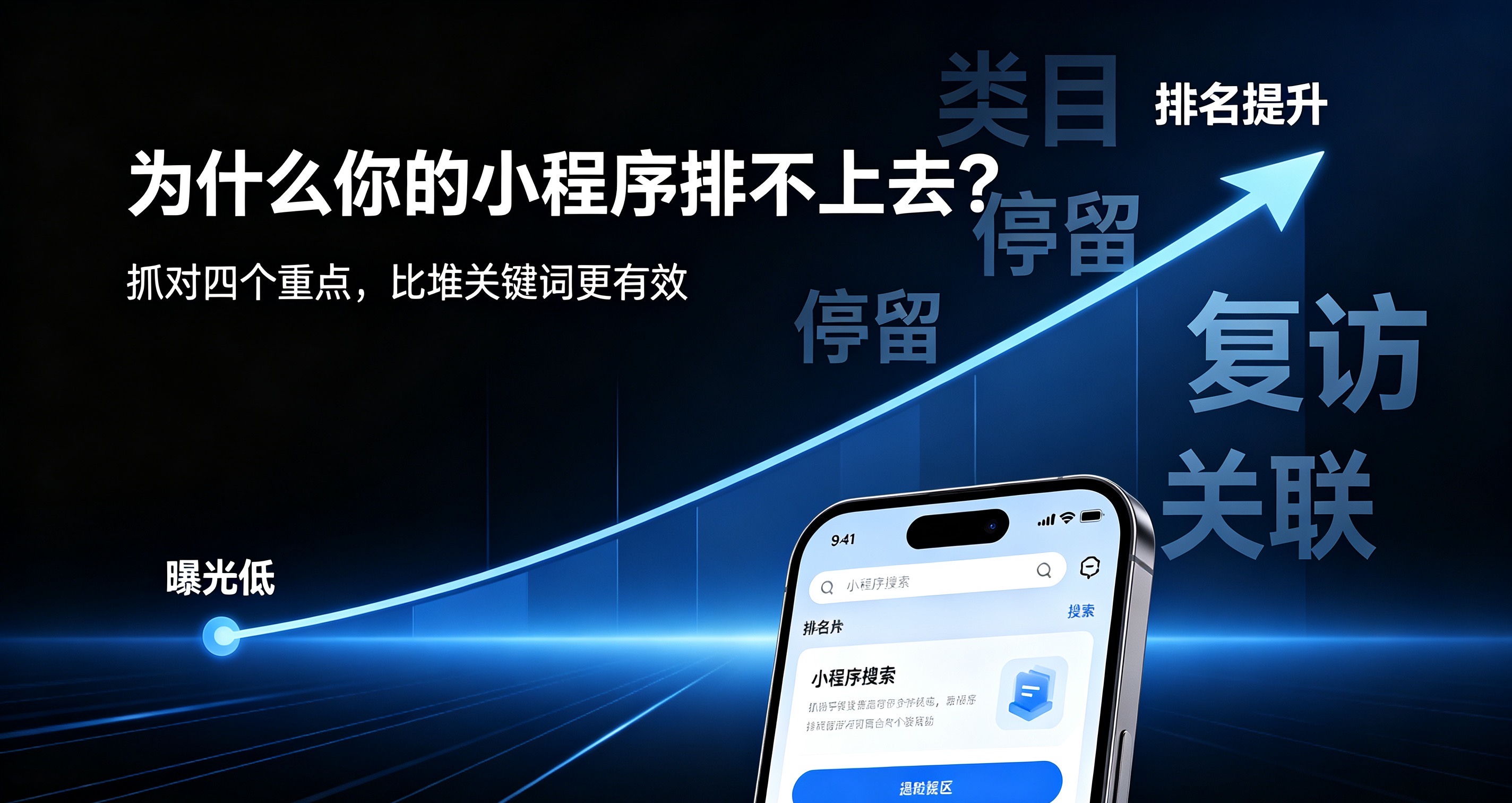 小程序长期没流量?找对搜一搜排名核心,告别无效优化