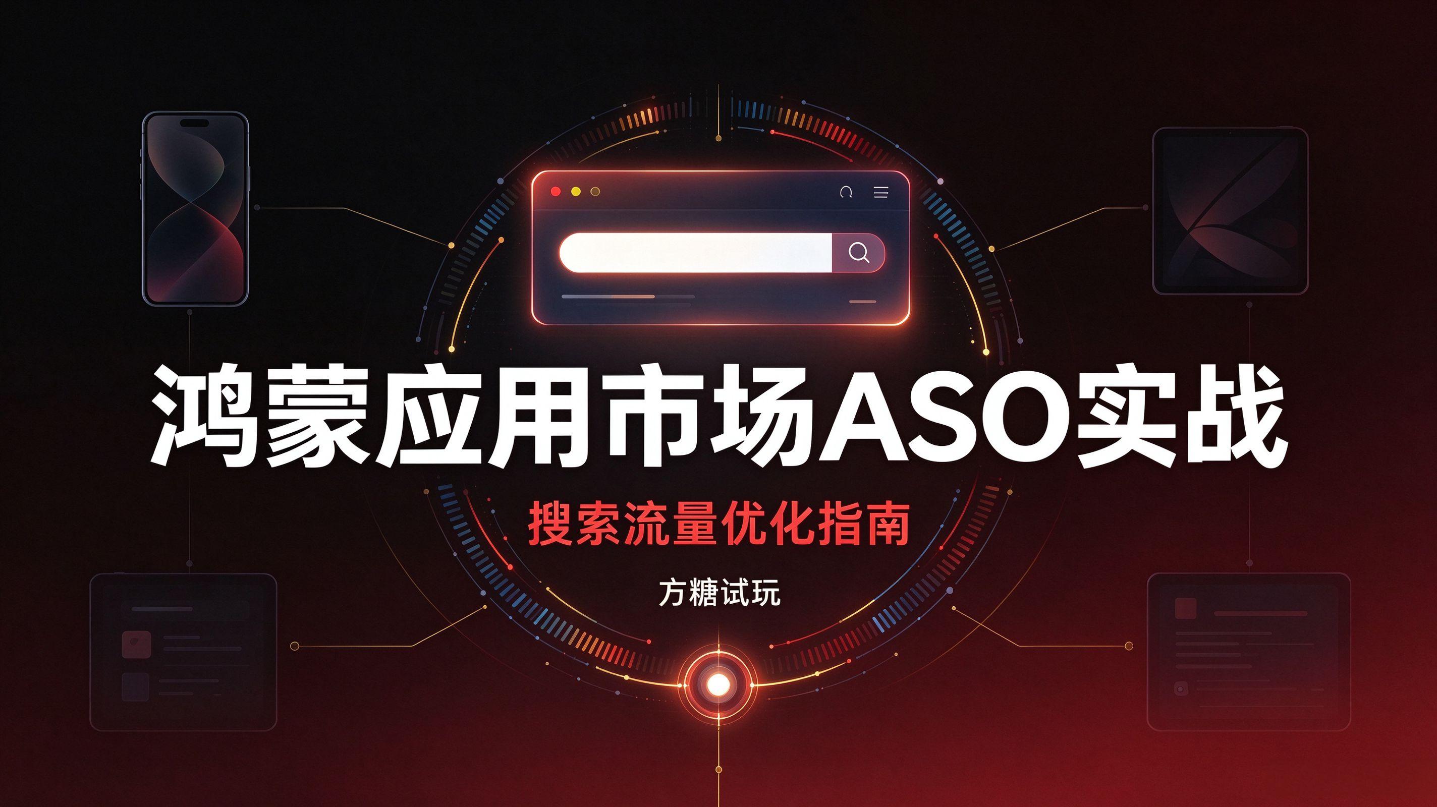 鸿蒙应用市场ASO实操指南:吃透HarmonyOS生态搜索流量逻辑